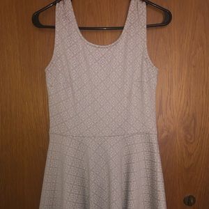 Mazooma Tan Patterned A Line Dress